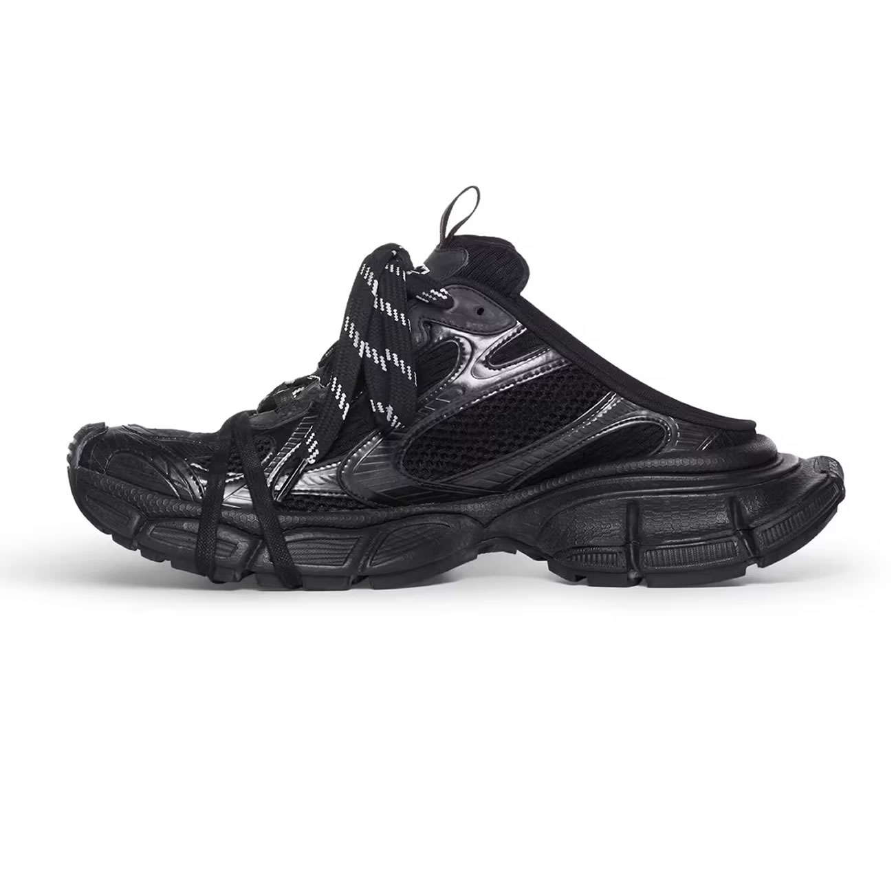 Balenciaga 3xl Mule Monocolor Mesh Rub Black White Eggshell Grey Red Bal Worn Out (21) - www.newkick.vip